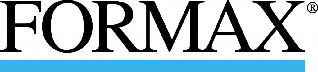 FORMAX logo in black serif font with a cyan blue underline bar.