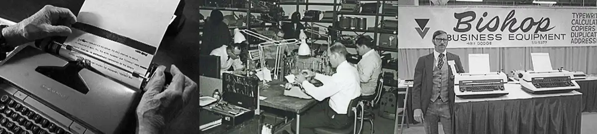 1950's montage of photos Bishop business